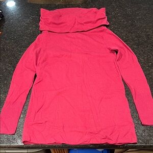 Lafayette 148 New York Off-Shoulder Pink Sweater